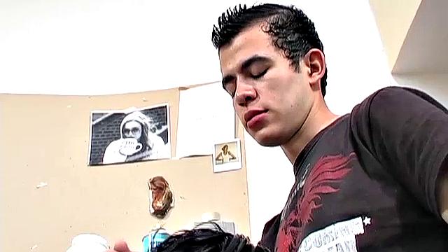 Young Latinos Damian and Alan are hanging out when a well-placed hand gets things started. In no time uncut dicks are getting sucked as the twinks strip naked.