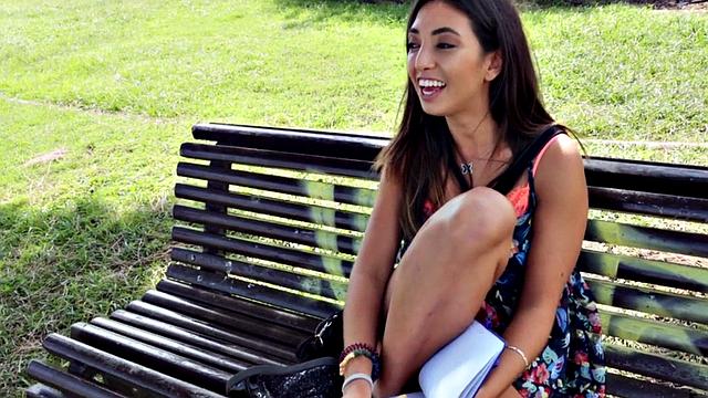 Pulled brunette riding and sucking big shaft in POV