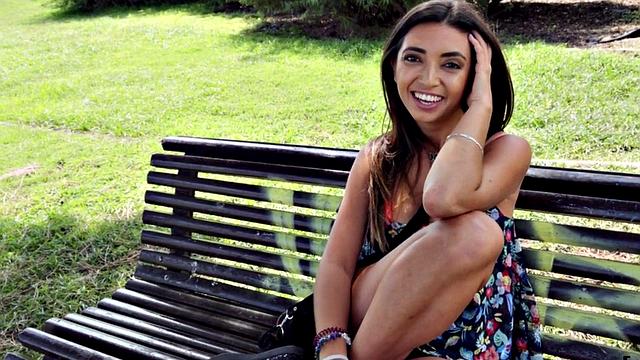 Pulled brunette riding and sucking big shaft in POV