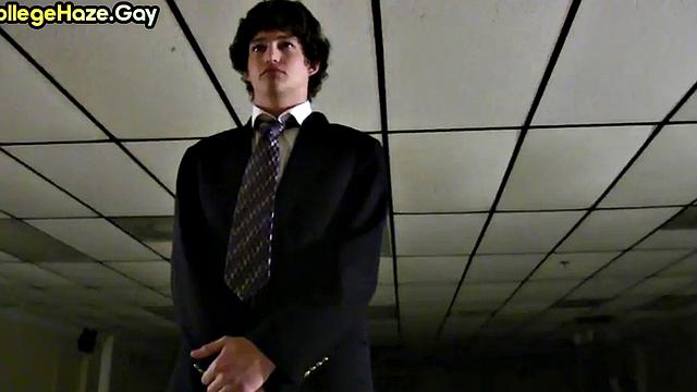 College stud sucks friends at prom for fraternity