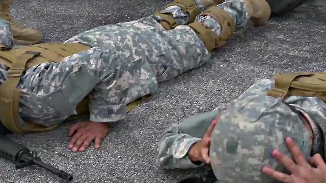 Military commander watches Black 3some fucked outdoors