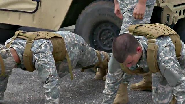 Military commander watches Black 3some fucked outdoors