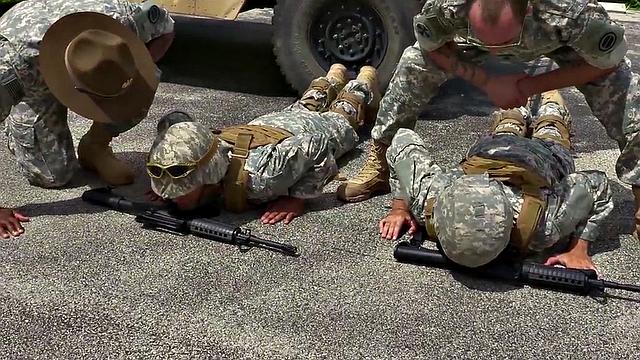 Military commander watches Black 3some fucked outdoors