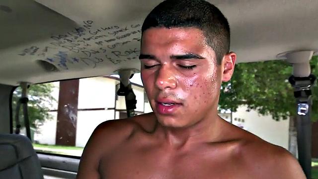 Fooled stud fucks gayboy in asshole on gay bus