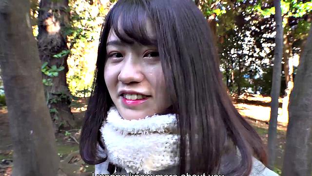 Japanese Rui Adachi is fucked doggy style and loves it!