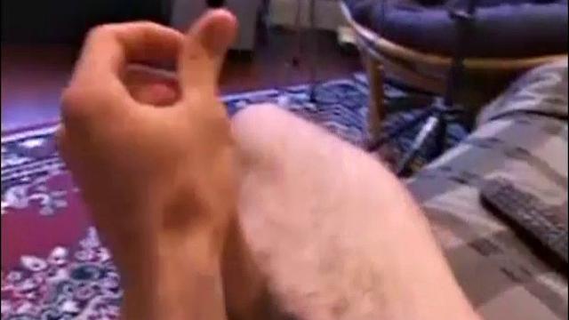 While a porno already playing, young Jesse pulls out his cock and strokes on it, before stripping naked. He works himself close to the edge before giving control over to a handy friend, who takes him to the finish line.