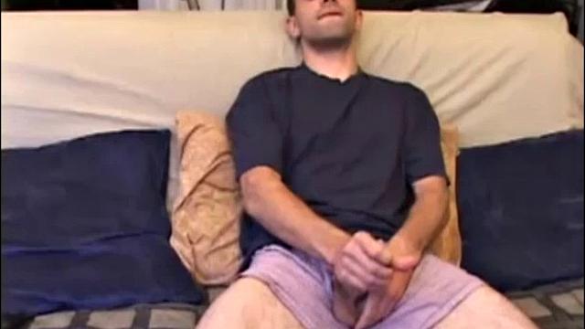 While a porno already playing, young Jesse pulls out his cock and strokes on it, before stripping naked. He works himself close to the edge before giving control over to a handy friend, who takes him to the finish line.