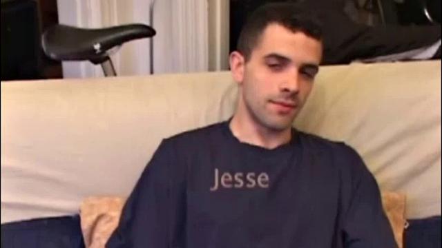 While a porno already playing, young Jesse pulls out his cock and strokes on it, before stripping naked. He works himself close to the edge before giving control over to a handy friend, who takes him to the finish line.