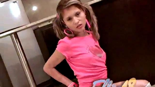 Sexy Teen Ellie 18 rubs her pussy