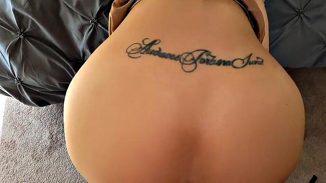 Stepmom in high heels rides and sucks taboo cock in POV action