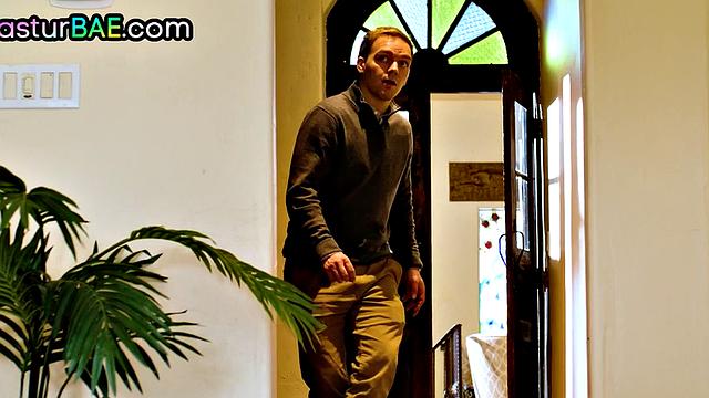 Masturb redhead MILF gets fucked after caught in action