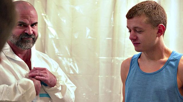 Ripped DILF barebacked by cocksucking twink in sock