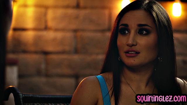 Busty lesbian squirting on her GF