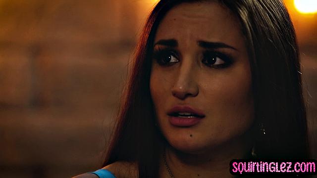 Busty lesbian squirting on her GF