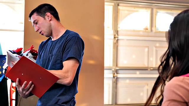 Cute co-ed needs help with her test and tight pussy