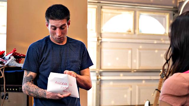 Cute co-ed needs help with her test and tight pussy