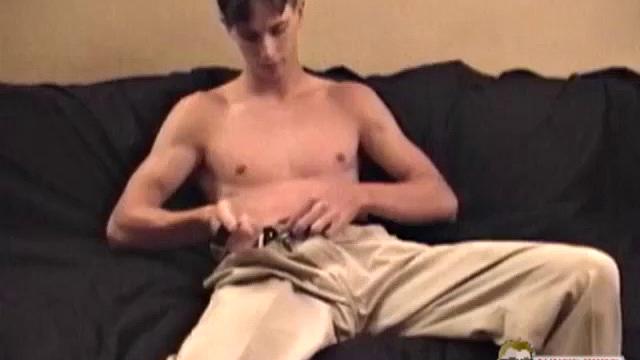 Muscular Brian is a hot 20 year old blond, with washboard abs and a 7 inch dick. This straight boy is back for another scene. We enjoy about 20 minutes of him stroking his cock in different positions.