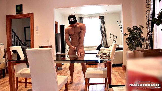 Gorgeous Bodybuilder Jerks For Pascal While Moving - Maskurbate