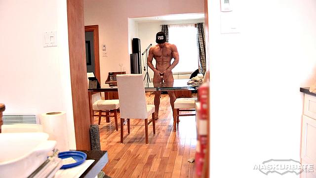 Gorgeous Bodybuilder Jerks For Pascal While Moving - Maskurbate
