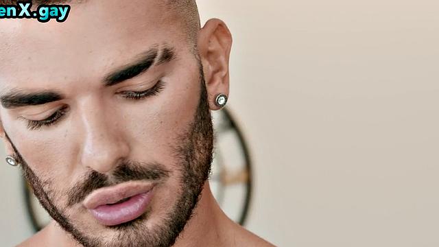 Gay plumber fucks greedy stud's ass on kitchen surface