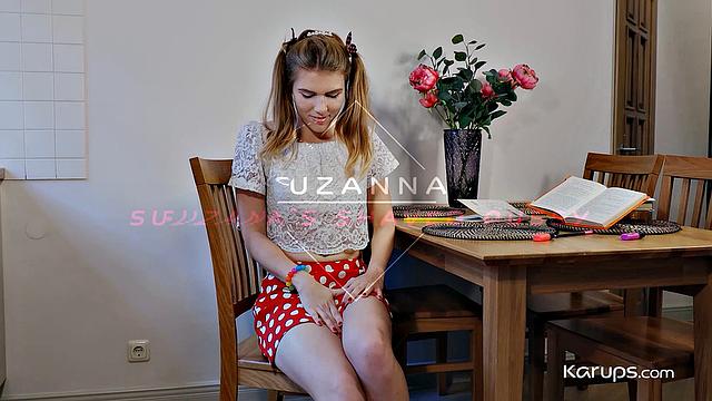 Suzanna rides cock and takes a deep creampie