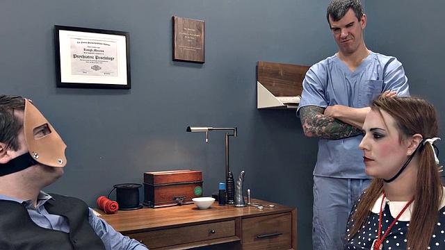 Bdsm skank throating dick