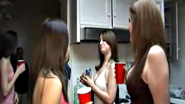 Nasty college cutie with blonde hair fucks like a pro in the kitchen