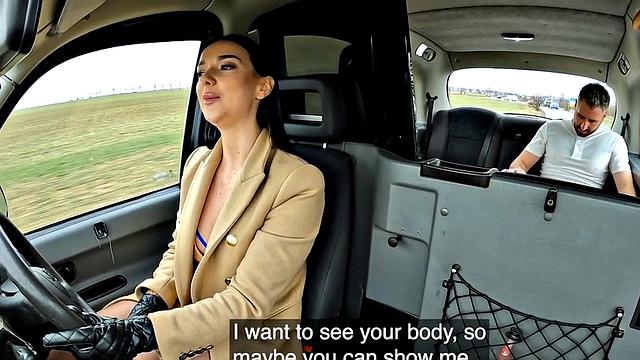 21yo driver pleasing client with cocksucking and gaping analhole