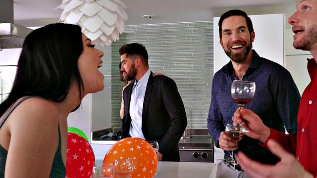 Busty tgirl riding bareback and cocksucking in secret