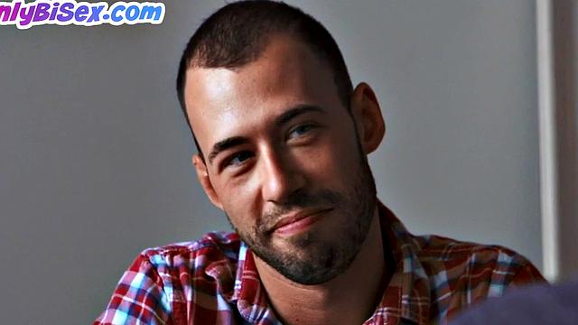 Bisex babe sucks BF in 3some while getting doggystyled