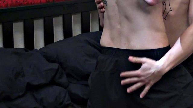 BJ MTF pussyboy fucked by skinny twink in his new outfit