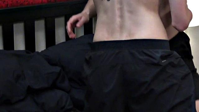 BJ MTF pussyboy fucked by skinny twink in his new outfit