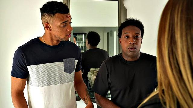 Busty MILF McKenzie on two big cocks