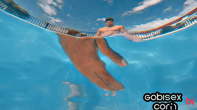 Nasty chick pussypounded outdoor 3some