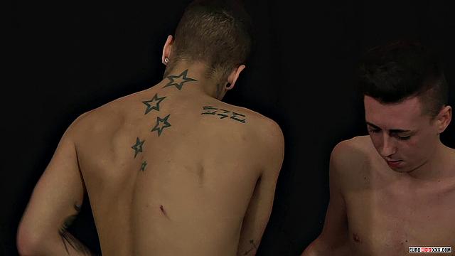 Tattooed Mickey Taylor pounds Riley's ass deeply on camera