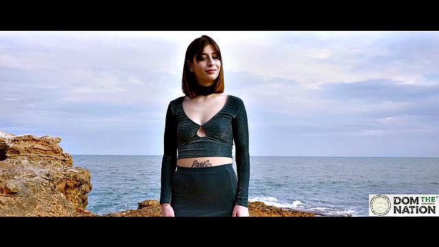 Submissive foot licking and ass by the sea