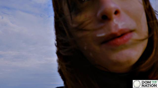 Submissive foot licking and ass by the sea