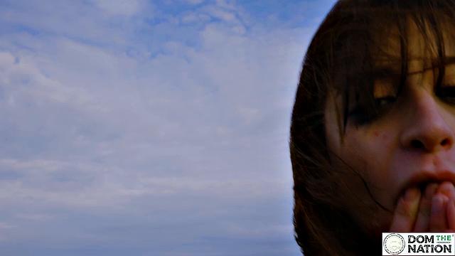 Submissive foot licking and ass by the sea