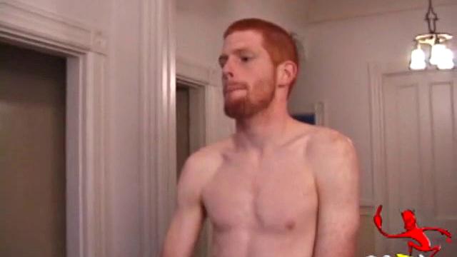 This redhead boy gets naked and lubes his hardening cock. Then Tristian gives himself a good stroking, edging himself a few times, before pumping his load onto a glass table.
