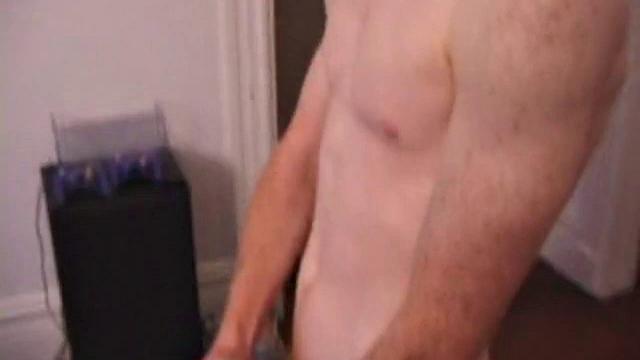 This redhead boy gets naked and lubes his hardening cock. Then Tristian gives himself a good stroking, edging himself a few times, before pumping his load onto a glass table.