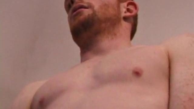 This redhead boy gets naked and lubes his hardening cock. Then Tristian gives himself a good stroking, edging himself a few times, before pumping his load onto a glass table.