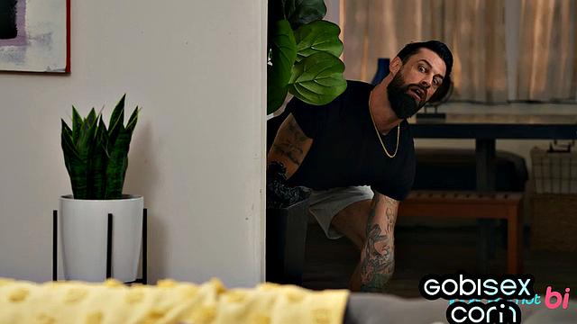 Perky bi unicorn hosting trio