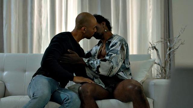 Black gay duo enjoy barebacking their hairy assholes