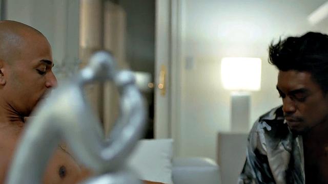 Black gay duo enjoy barebacking their hairy assholes