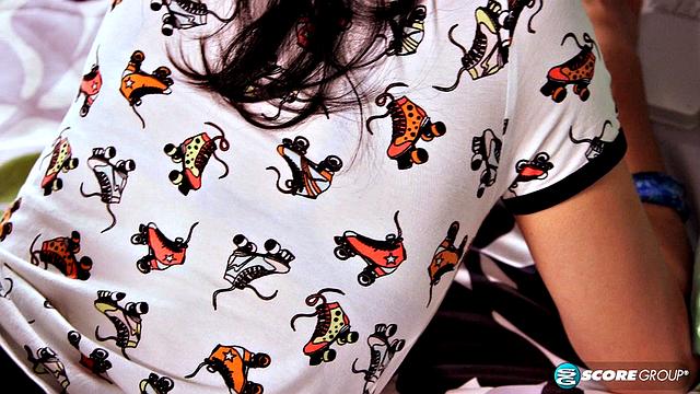 Cute cocksucker Cadey Mercury sucks a stud's finger, then his cock. She gets her