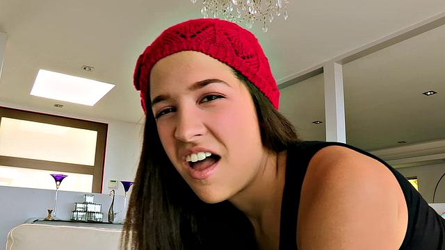 Latina with a bald pussy gets a mouthful of doggystyle & handjob in POV