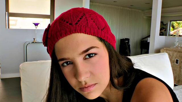 Latina with a bald pussy gets a mouthful of doggystyle & handjob in POV