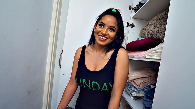 Busty latina maid smashed