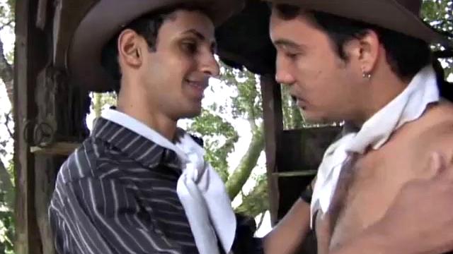 Maurico is busting his Latino ass trying to clean up behind the corral, and his hired hand has gone missing. He goes looking for him and finds Anthony in the barn jacking off to a porn magazine.