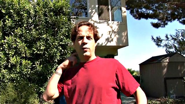 Bukkake blonde showered in thick cum